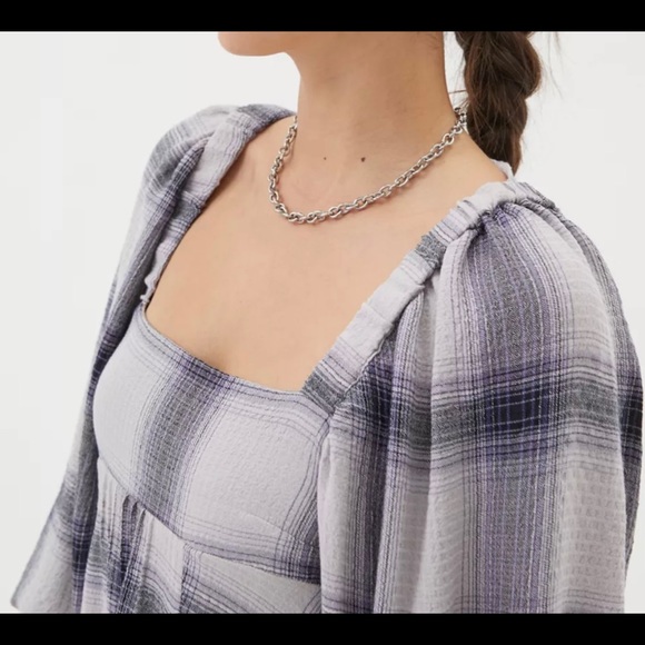 NWOT Flannel Smocked Dress - Picture 4 of 4